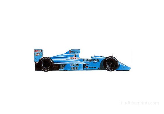 Download drawing Leyton House March 881 F1 OW 1988 in ai pdf